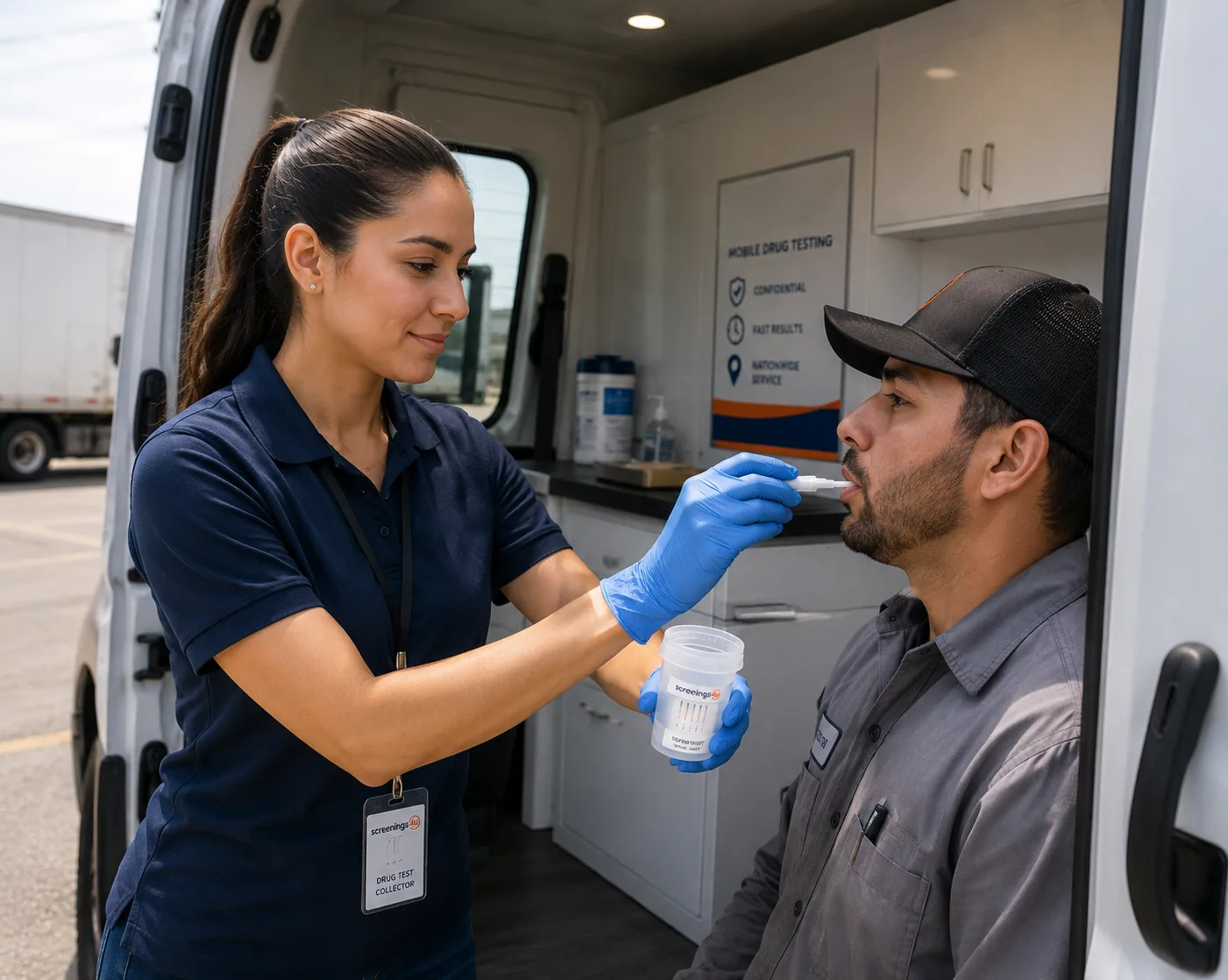 Mobile drug and alcohol testing services
